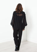Poet Silk Sweater in Black